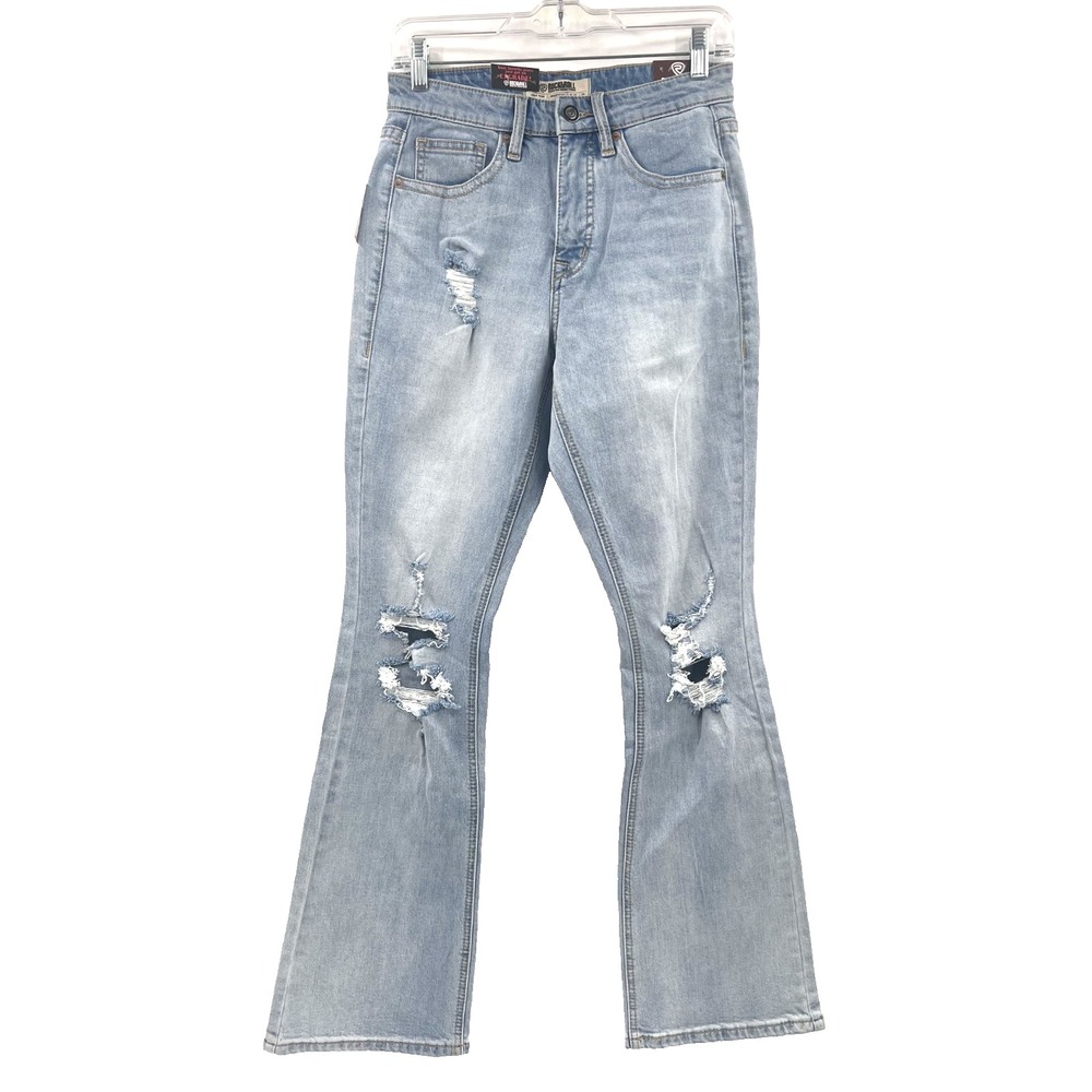 ROCK & ROLL DENIM Women's Sz 27x32 NWT $92 Light-Wash High-Rise Boot Cut Jeans